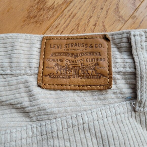 Levis Ribcage Straight Ankle Straight Corduroy Pant Sandshell Wide wale - Picture 15 of 16